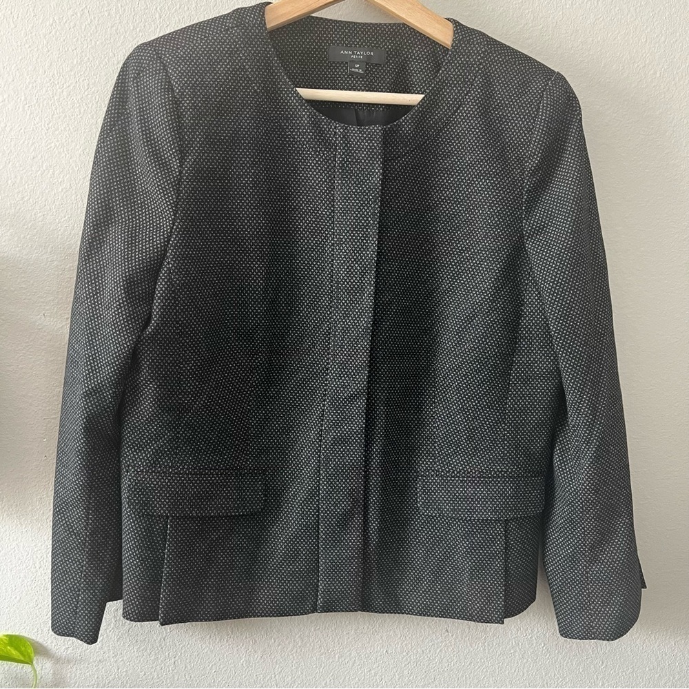 Ann Taylor Black Textured Jacket